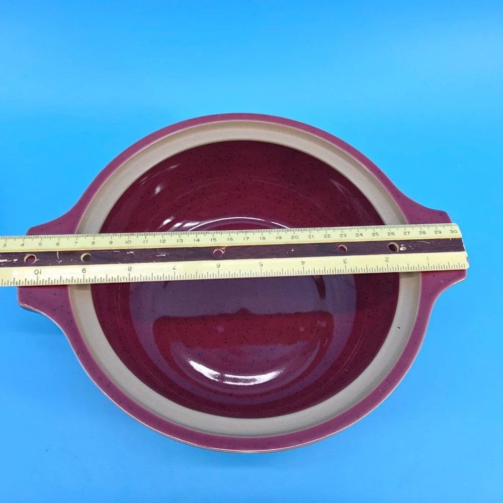 Denby Harlequin Lidded 2 QT‎ Casserole Dish Tureen Teal Navy Burgundy England